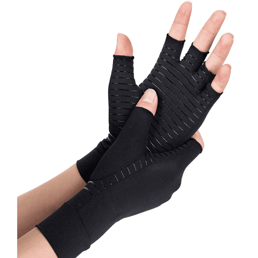Compression copper gloves for men and women helps soothe aches and pains deep within your hands and fingers