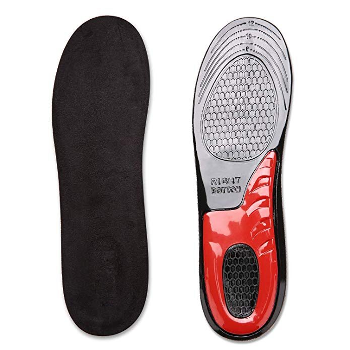 Red and Black Gel Insoles for Underpronation - Nuova Health