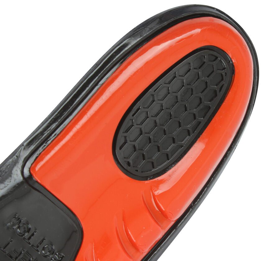 Red and Black Gel Insoles for Underpronation Nuova Health