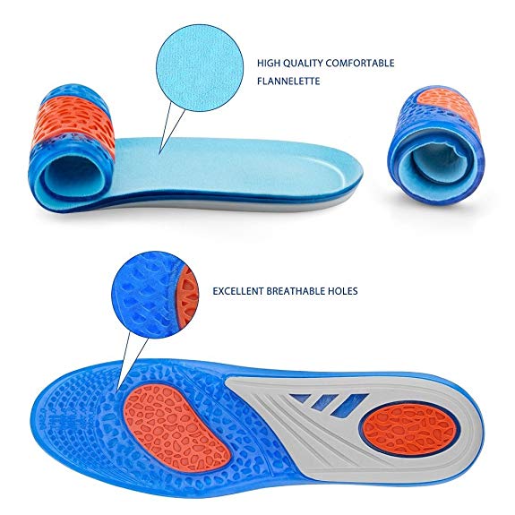 Massaging Gel Insoles for Sore, Tired & Aching Feet