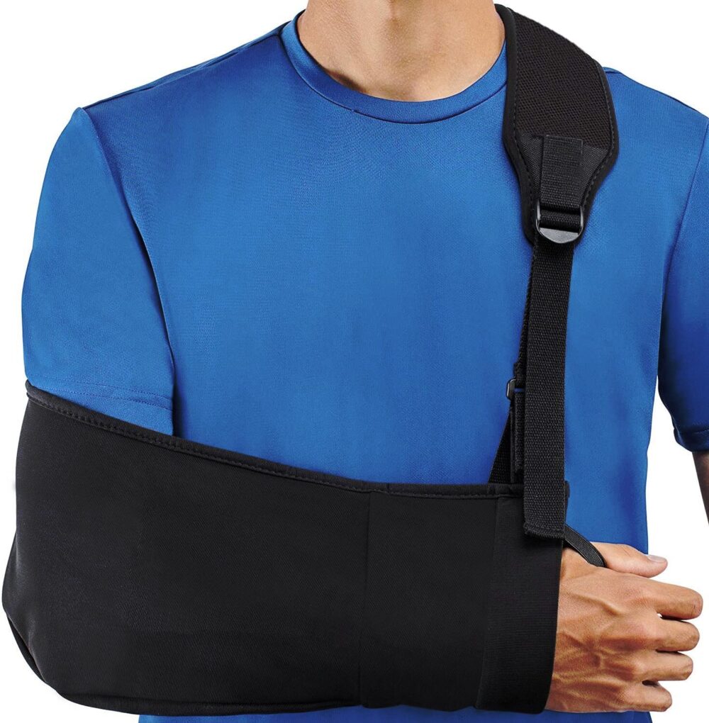 Arm Sling & Elbow Immobilizer for Broken Fractured Arm, Tennis Elbow, Rotator Cuff Tear, Dislocation, Sprains and Strains
