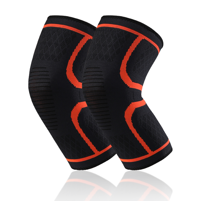 Orange Compression knee sleeves