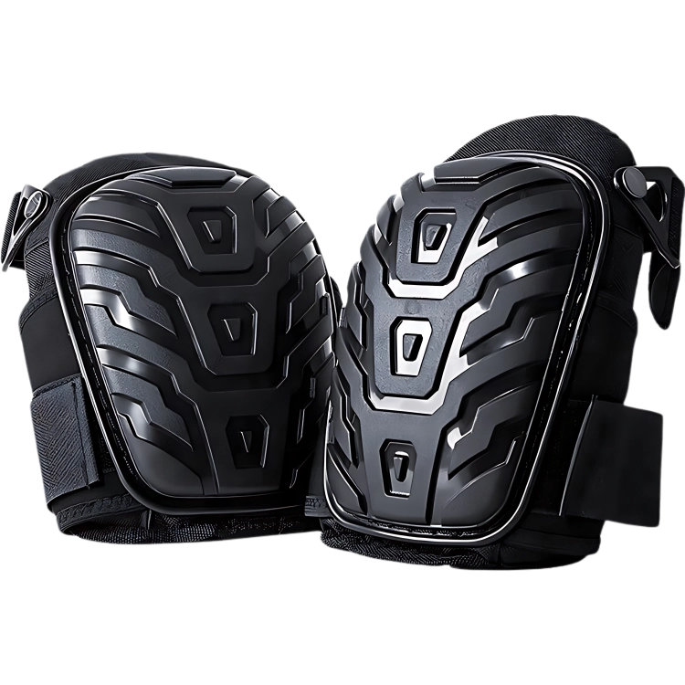 DIY Work Knee Pads with two adjustable straps, suitable for both men and women, designed for construction, flooring, roofing, gardening, and sports activities.