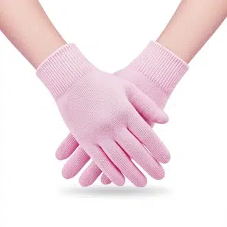product image of women wearing these Gel Cooling Gloves -Soothes and cools your hands