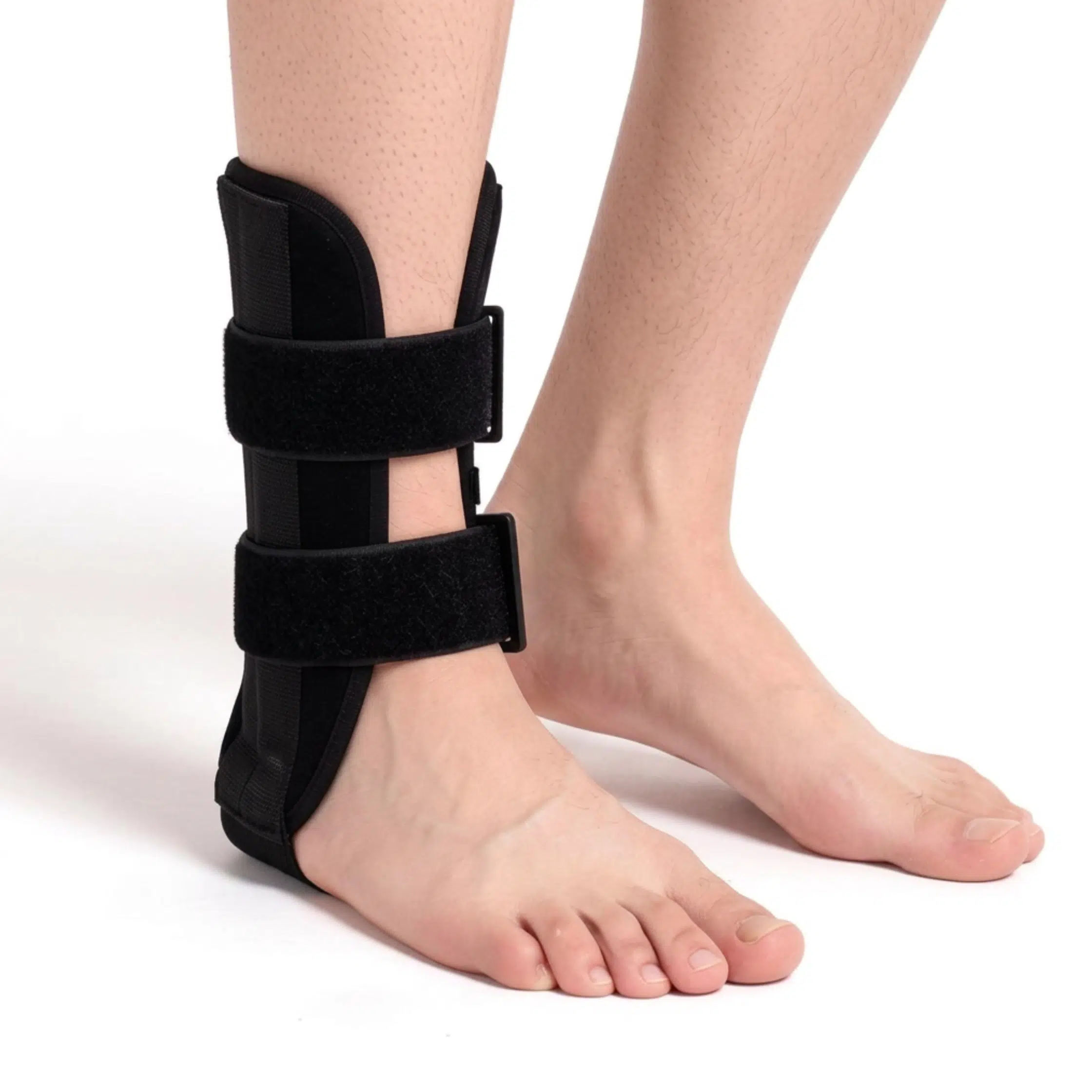 main product image of a mans foot wearing the ankle foot support splint