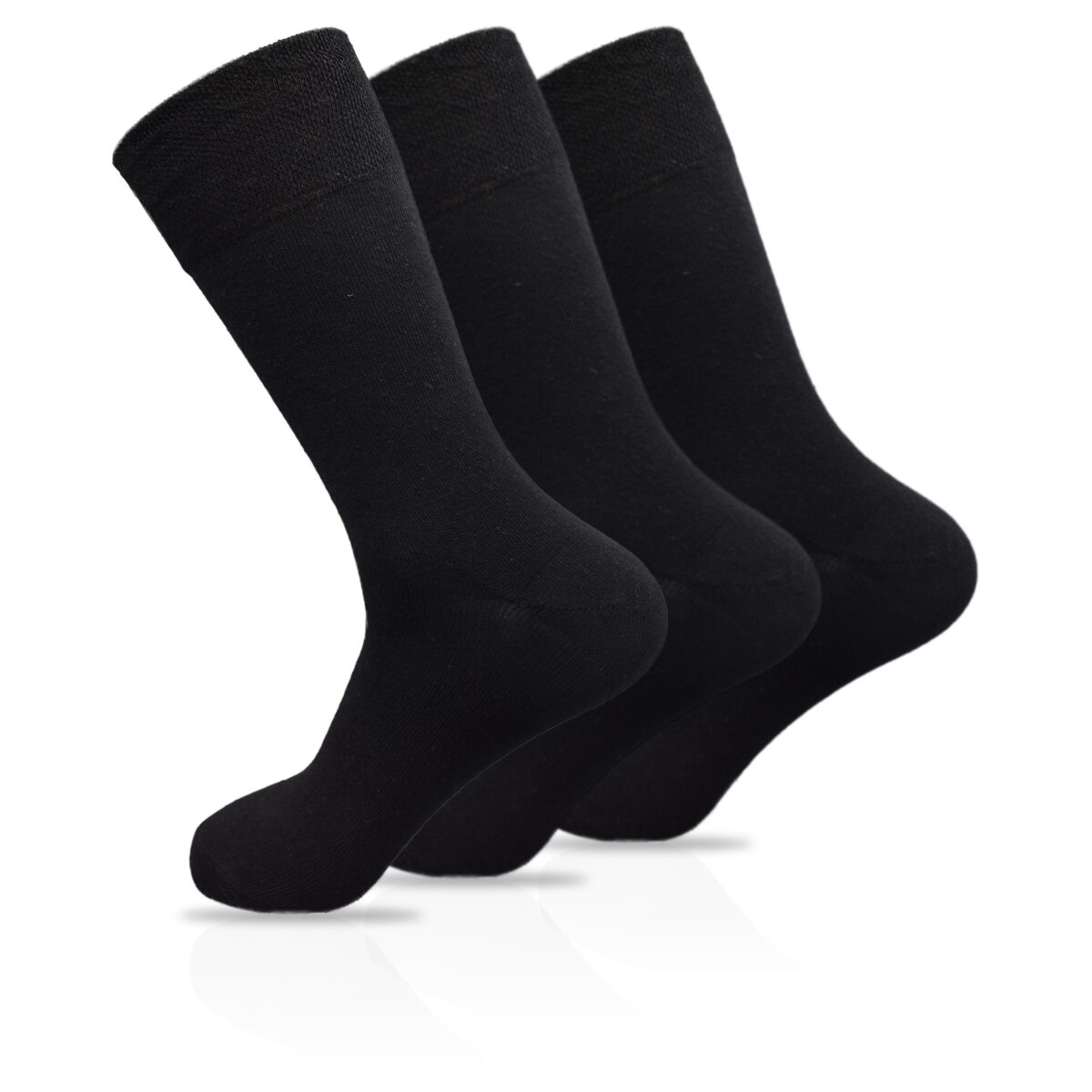 3x Pairs Of Men's Black Diabetic Socks - Nuova Health
