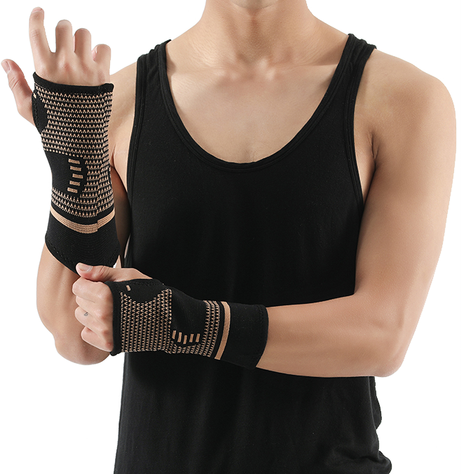 Copper hand wrist support sleeves