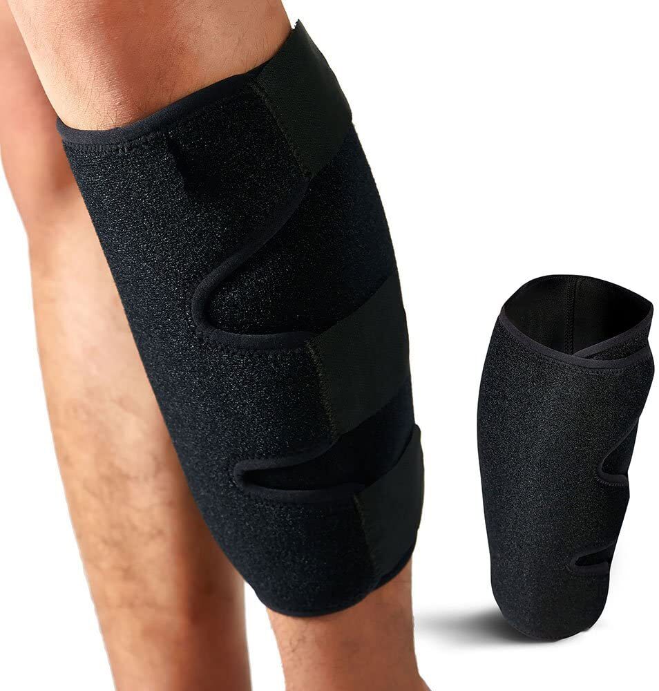 Lightweight and Breathable Black Calf Brace / Compression Sleeve