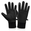 Main prodcut image showing the black Thermal running gloves for men and women on white background side by side