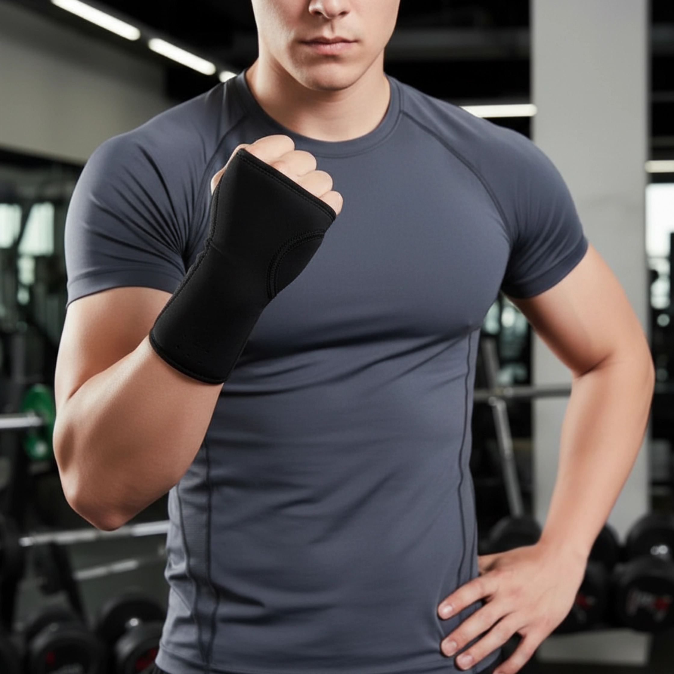 at-gym-wearing-wrist-support Wrist Splint