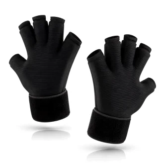Image showing a pair of the black gel gloves on white background