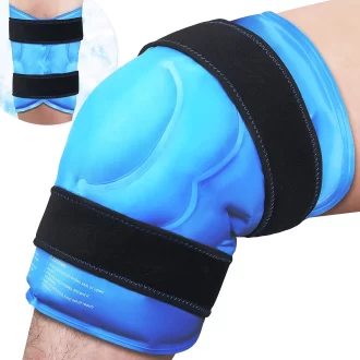 Gel knee ice pack wrap